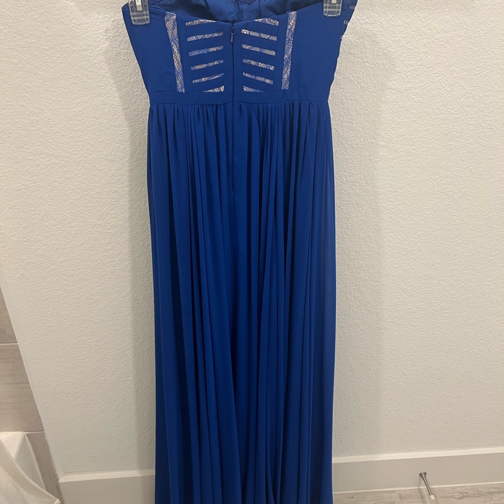 Blue Strapless Gown